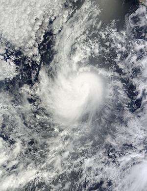 NASA satellite spots a weakening Karina, now a tropical storm