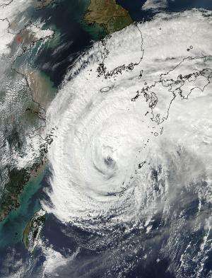 NASA satellite sees wind shear affecting Tropical Storm Vongfong