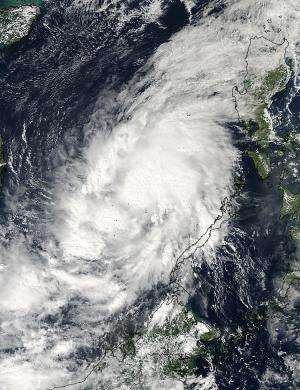 NASA satellite sees Tropical Storm Sinlaku in the South China Sea