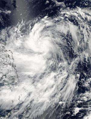 NASA sees Tropical Storm Kalmaegi swirl toward the Philippines