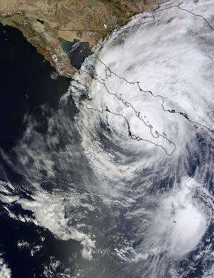 NASA sees Tropical Storm Odile knocking at US Southwest