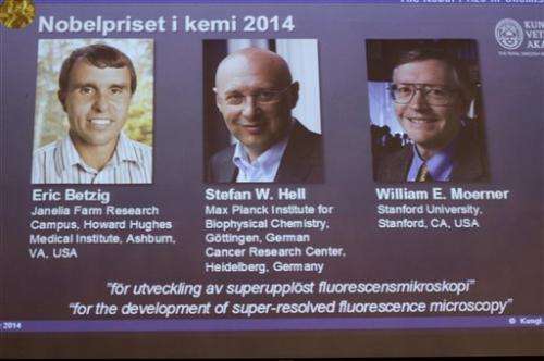 3 win Nobel for giving microscope sharper vision