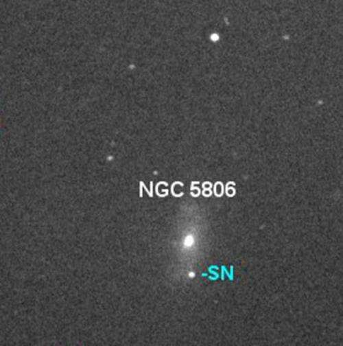 First evidence of a hydrogen-deficient supernova progenitor