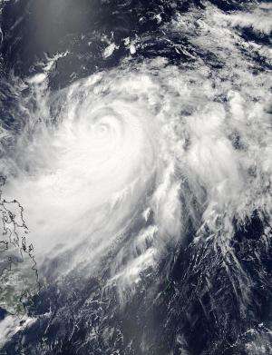 NASA sees Typhoon Halong's eye wink