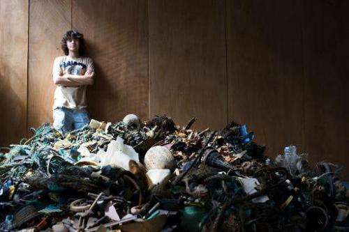 A handout photo released by the Dutch Organization &quot;The Ocean Cleanup&quot; on July 2, 2014 shows Dutch student Boyan Slat,