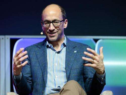 File picture shows Twitter CEO Dick Costolo during his Brand Matters keynote address at the 2014 International CES in Las Vegas,