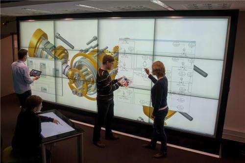 Researchers using Europe's largest interactive display wall for research purposes