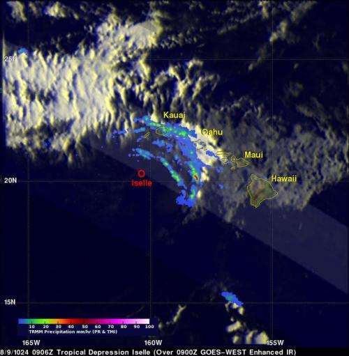 Tropical Storm Iselle departs Hawaii while Julio stays well north