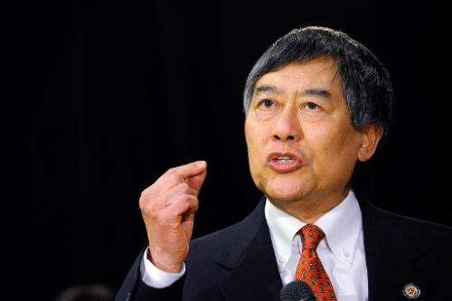 University of Maryland President Wallace Loh speaks during a press conference on November 19, 2012 in College Park, Maryland