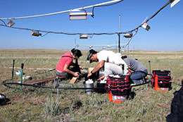 Researchers study elevated CO2 and climate warming in mixed grasslands