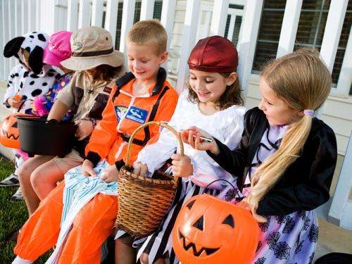 Researchers study the behavior of trick-or-treating children
