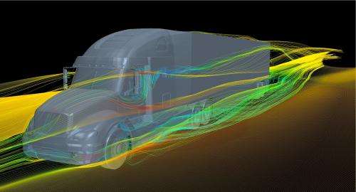 Researchers study potential of drag-reducing devices on semi-trucks to conserve energy