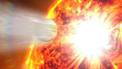 Estimating the magnetic field of an exoplanet