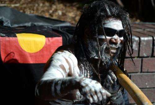 File photo of an indigenous aboriginal Australian man