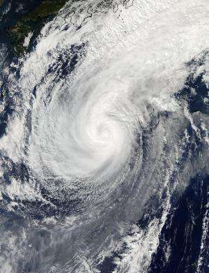 NASA sees Typhoon Nuri pass Iwo To, Japan