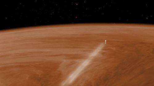 Venus Express spacecraft, low on fuel, does delicate dance above doom below