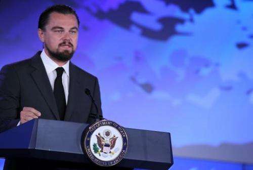 Actor Leonardo DiCaprio speaks during the second and the final day of the &quot;Our Ocean&quot; conference on June 17, 2014 at t