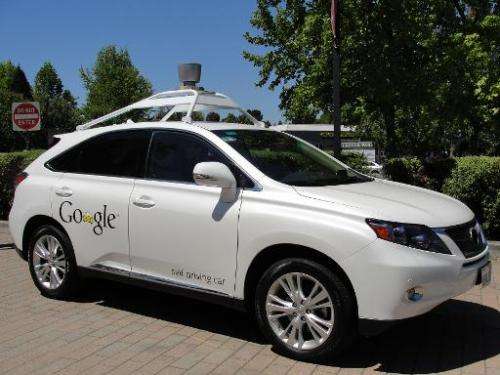 A Google self-driving car is pictured in Mountain View, California, on May 13, 2014