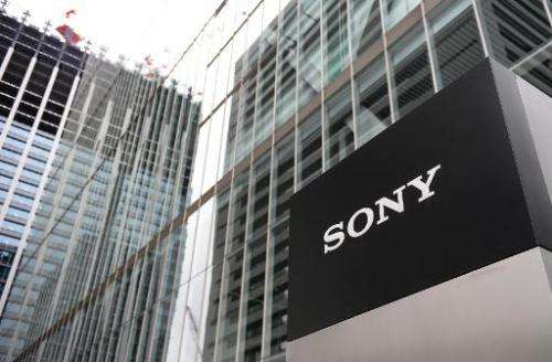 A logo of Japan's Sony Corporation is displayed at its headquarters in Tokyo on May 14, 2014