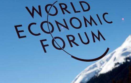 A logo of the World Economic Forum on January 26, 2013 in Davos