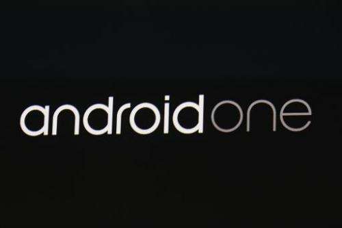 An Android one sign is seen on stage during the Google I/O Developers Conference at Moscone Center on June 25, 2014 in San Franc