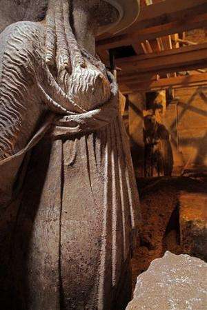 Ancient Greek tomb dig finds marble statues