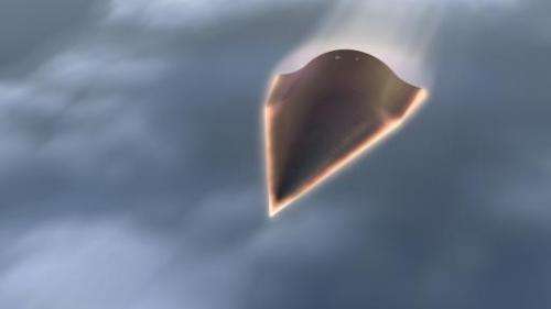 A rendering of a hypersonic vehicle