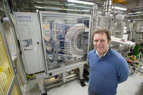 Armin Wagner, Principal Beamline Scientist for I23, with the PILATUS 12M-DLS detector