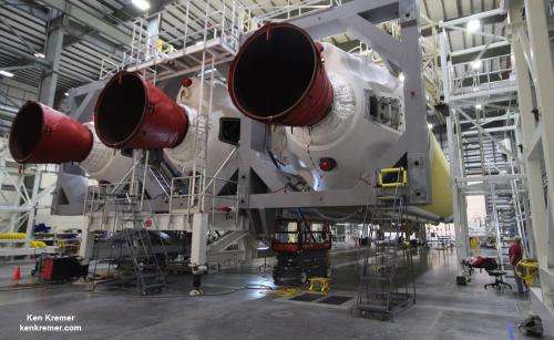 Assembly completed on powerful Delta IV rocket