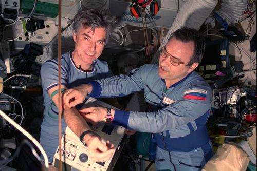 Astronaut health check with single drop of blood