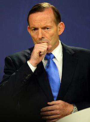 Australia's Prime Minister Tony Abbott, pictured during a press conference in Sydney, on September 19, 2014