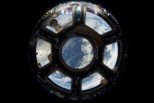 A view of Earth as seen from the Cupola on the Earth-facing side of the International Space Station, on June 18, 2013