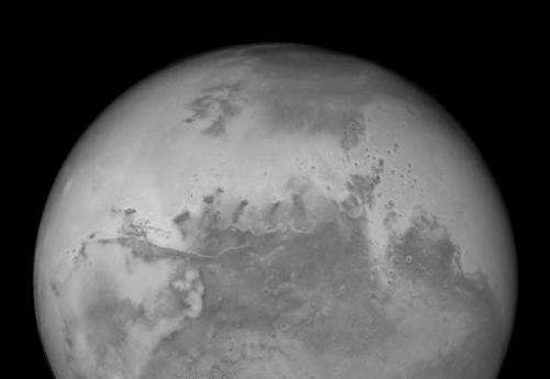 A view of Mars from the Hubble Space Telescope's Advanced Camera for Surveys, released on August, 27, 2003