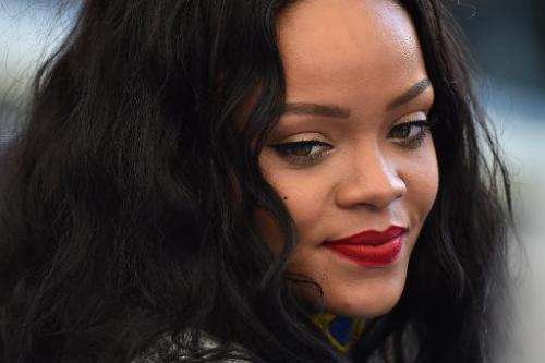 Barbadian pop star Rihanna pictured at the World Cup match between Germany and Argentina in Rio de Janeiro on July 13, 2014