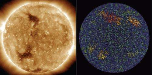 Bright points in sun's atmosphere mark patterns deep in its interior