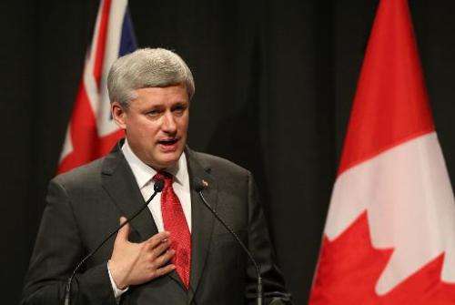 Canada PM Stephen Harper said his country will only cut carbon emissions from its oil and gas sectors if the US does, even thoug