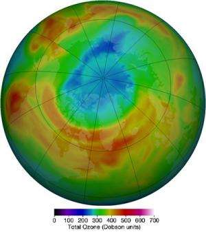 Circulation slowdown allows ozone-destroying chemical to rebuild in Northern Hemisphere [rejected]