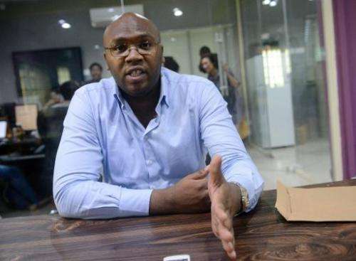 Co-founder and CEO of iROKO Jason Njoku during an interview in Lagos on March 27, 2014