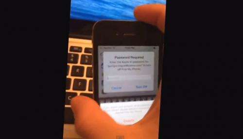 Video shows Find My iPhone kill effort without password