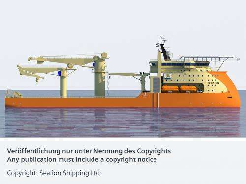 Economical and agile offshore construction ship