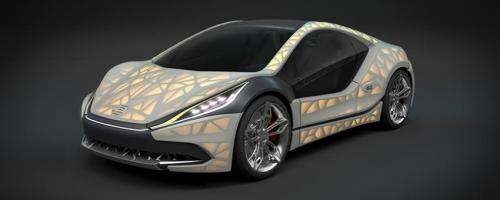 EDAG car with textile skin set for Geneva show
