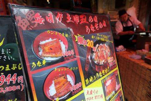 Endangered delicacy: Japan eel on species red list