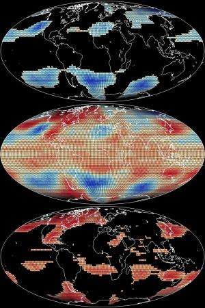 Temperature anomalies are warming faster than Earth's average
