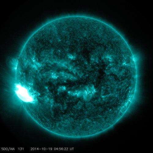 Extreme ultraviolet image of a significant solar flare