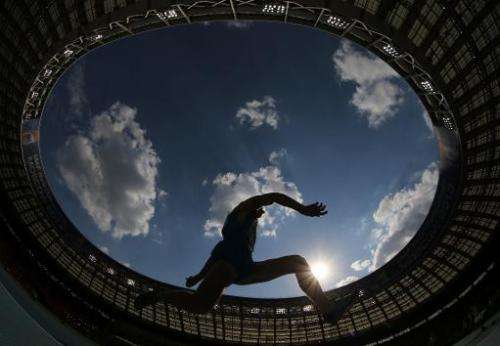 File photo for illustration shows a Russian athlete competing at the 2013 IAAF World Championships at the Luzhniki stadium in Mo