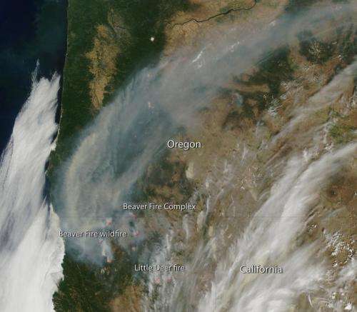 Fires in California and Oregon