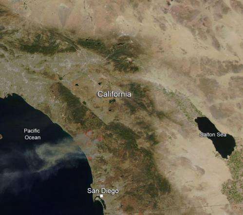 Fires in San Diego County blazing