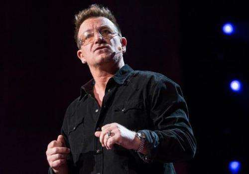 Former TED Prize winner Bono speaks at TED2013: &quot;The Young, The Wise, The Undiscovered&quot; in Long Beach on February 26, 
