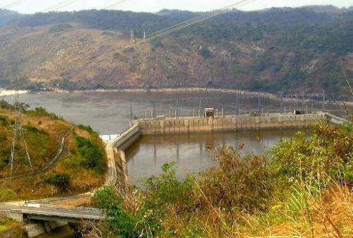 General view of Inga hydroelectric dam, west of Democratic Republic of Congo's capital Kinshasa, on August 15, 2011