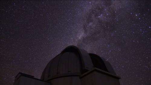 Glowing galaxies in telescopic timelapse
